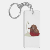 かわいいスパゲッティ出会いミートボール キーホルダー (正面左)