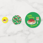 かわいいスパゲッティ子供の誕生日パーティー キュート コンフェッティ (正面)