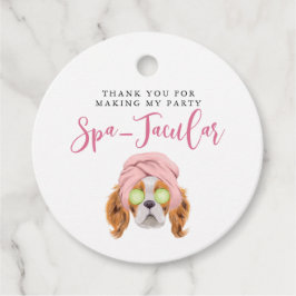 かわいいスパテーマ誕生日パーティー フェイバータグ