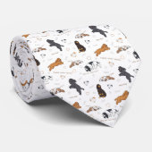 かわいいスパニエル犬の犬のパターン ネクタイ (ロール)