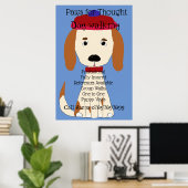 かわいいスパニエル犬ドッグ歩くグルーミング事業 ポスター (ホームオフィス)