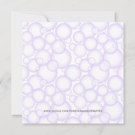 かわいいスパバスマッサージと美しいパーティー 招待状 (裏面)