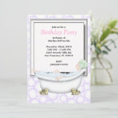 かわいいスパバスマッサージと美しいパーティー 招待状 (スタンド正面)