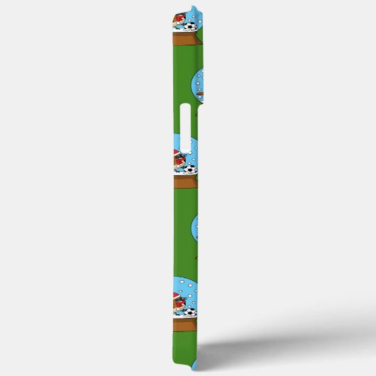 かわいいスパロウのサッカー遊姿のスノーグローブ Case-Mate iPhoneケース (裏面 / 右)