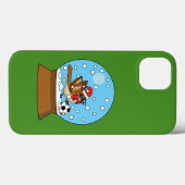 かわいいスパロウのサッカー遊姿のスノーグローブ Case-Mate iPhoneケース (裏面 (横))