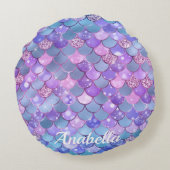 かわいいスパークリーグリッターマーメイドはかりで測 ラウンドクッション (裏面)