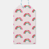 かわいいスパークリーシークイン レインボー バースデーパーティー ギフトタグ (裏面)