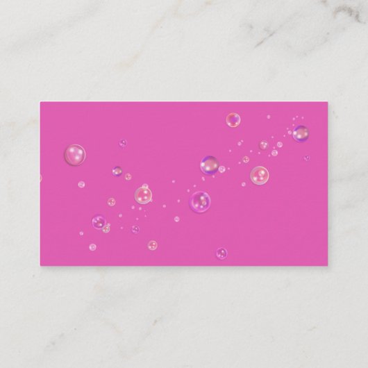 かわいいスパークル漫画メイドハウスクリーニングサービス 名刺 (裏面)