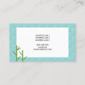 かわいいスパ女性イラストレーション-スパと美しいサロン 名刺 (裏面)