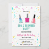 かわいいスパ・マニキュア・ペディキュアのテーマ 招待状 (正面)