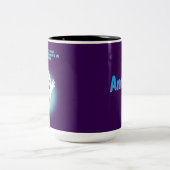 かわいいスピリチュアル幽霊 – ディバイン引用文デザイン ツートーンマグカップ (中央)