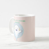 かわいいスピリチュアル幽霊 – ラディアンテディヴィン引用文 コーヒーマグカップ (正面左)