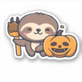 かわいいスプーキーなナマケモノ クラシックTシャツ シール (正面)