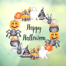 かわいいスプーキーイラスト ハッピーハロウィン ウィンドウサイン