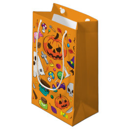 かわいいスプーキー ハロウィーン キャラクター柄 スモールペーパーバッグ
