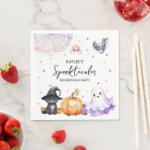 かわいいスプークの誕生日パーティー スタンダードランチョンナプキン (インサイチュ)