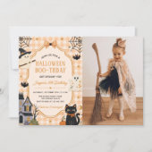 かわいいスプークタキュラー・ハロウィン・バースデーパーティーの写真 招待状 (正面)