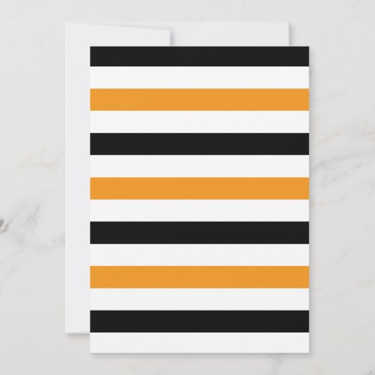 かわいいスプーク文字キッズハロウィーン誕生日 招待状 (裏面)