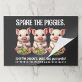 かわいいスペアザ豚食べのサラダ ペーパーパッド (折り畳み)