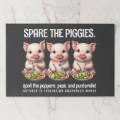 かわいいスペアザ豚食べのサラダ ペーパーパッド (正面)