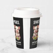 かわいいスペアザ豚食べのサラダ 紙コップ (右)