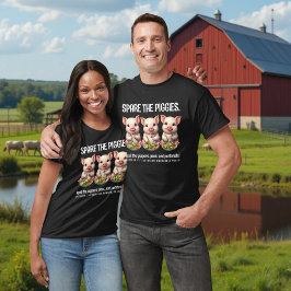 かわいいスペアザ豚食べのサラダ Tシャツ