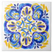 かわいいスペインのデザイン タイル (正面)