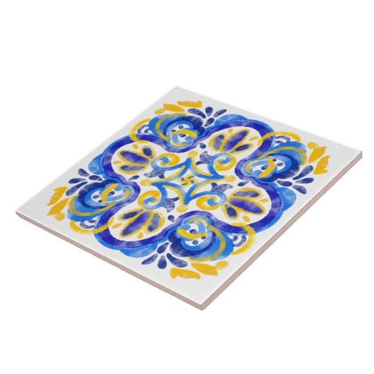 かわいいスペインのデザイン タイル (側面)