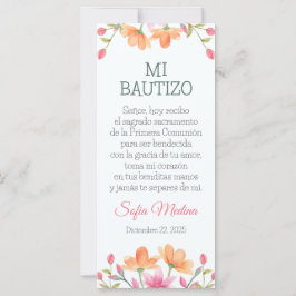 かわいいスペインの水彩花でブックマーク