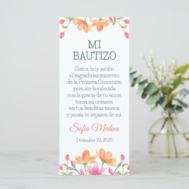 かわいいスペインの水彩花でブックマーク