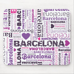 かわいいスペインバルセロナのsouvernirのmousepad マウスパッド