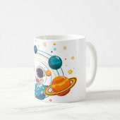 かわいいスペースマグ|かわいい惑星のコーヒーマグ コーヒーマグカップ (正面右)