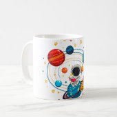 かわいいスペースマグ|かわいい惑星のコーヒーマグ コーヒーマグカップ (正面左)