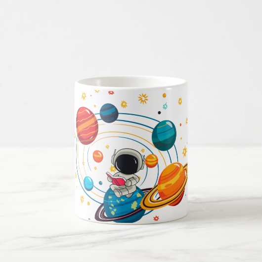 かわいいスペースマグ|かわいい惑星のコーヒーマグ コーヒーマグカップ (中央)