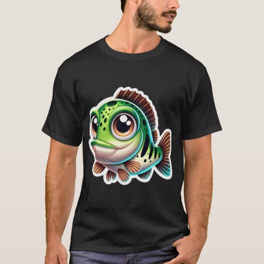 かわいいスポッテッドバス Tシャツ (正面)