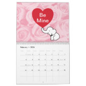 かわいいスポット・ザ・ホワイトエレファント カレンダー (2月 2026)