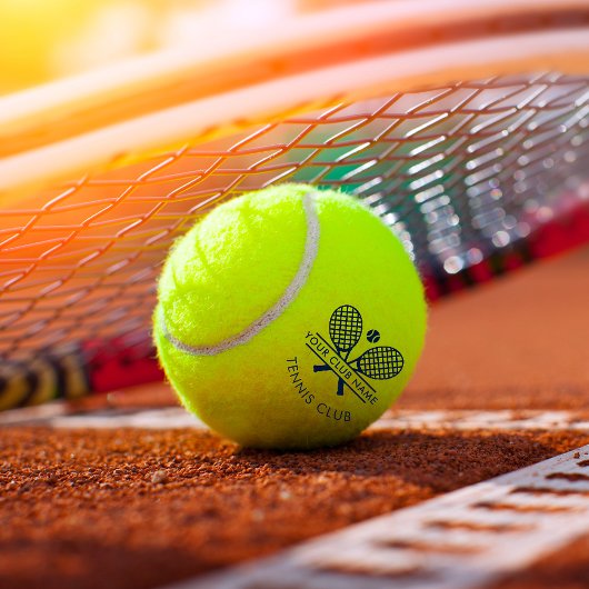 かわいいスポーツクラブネームテニスチームネイビーブルー テニスボール