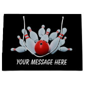 かわいいスポーツボーリングパーティー ラージペーパーバッグ (正面)