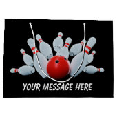 かわいいスポーツボーリングパーティー ラージペーパーバッグ (裏面)