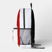 かわいいスポーツマンフィットネスアスレティックレッドロゴ プリントバックパック (右)