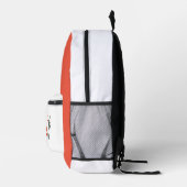 かわいいスポーツ体操選手レッドホワイトグレー プリントバックパック (右)
