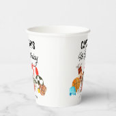 かわいいスポーツ水のカラーボール子供の誕生日のお願い 紙コップ (右)