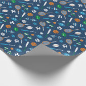 かわいいスポーツ用具プリント ラッピングペーパー (角)