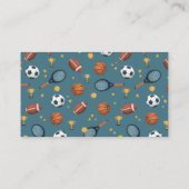 かわいいスポーツ赤ちゃんシャワーおむつラッフル エンクロージャーカード (裏面)