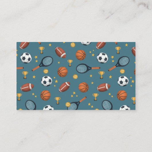 かわいいスポーツ赤ちゃんシャワーおむつラッフル エンクロージャーカード (裏面)