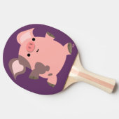かわいいスポーティな漫画ブタ卓球ラケット 卓球ラケット (横)
