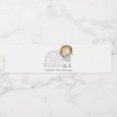 かわいいスポーティサッカープレーヤーライオン子供の誕生日 ペットボトルラベル (シングルラベル)