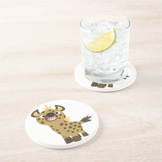 かわいいスマイリングカートゥーンハイエナコースター コースター (側面)