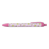 かわいいスマイリーカモミール花スクリプト名モノグラム 黒ボールペン (トップ)