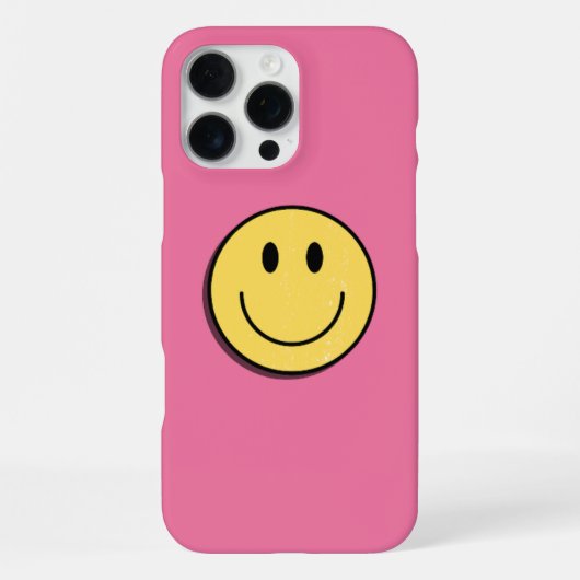 かわいいスマイリーフェイスのスマホケース iPhoneケース (裏面)